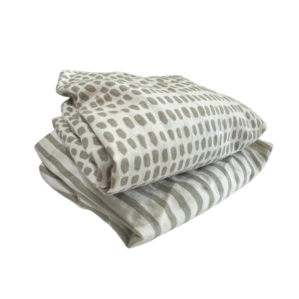Ely’s & Co. soft Change Pad Cover set of 2 waterproof covers. Grey and white